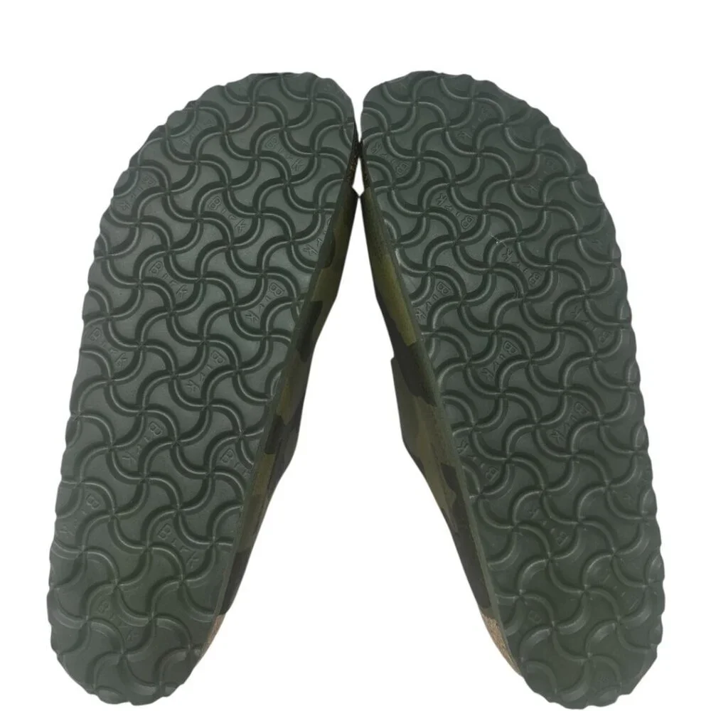New Birkenstock Arizona Soft Footbed Birko-Flor Desert Storm Camo Green Clogs 9 - Picture 6 of 9